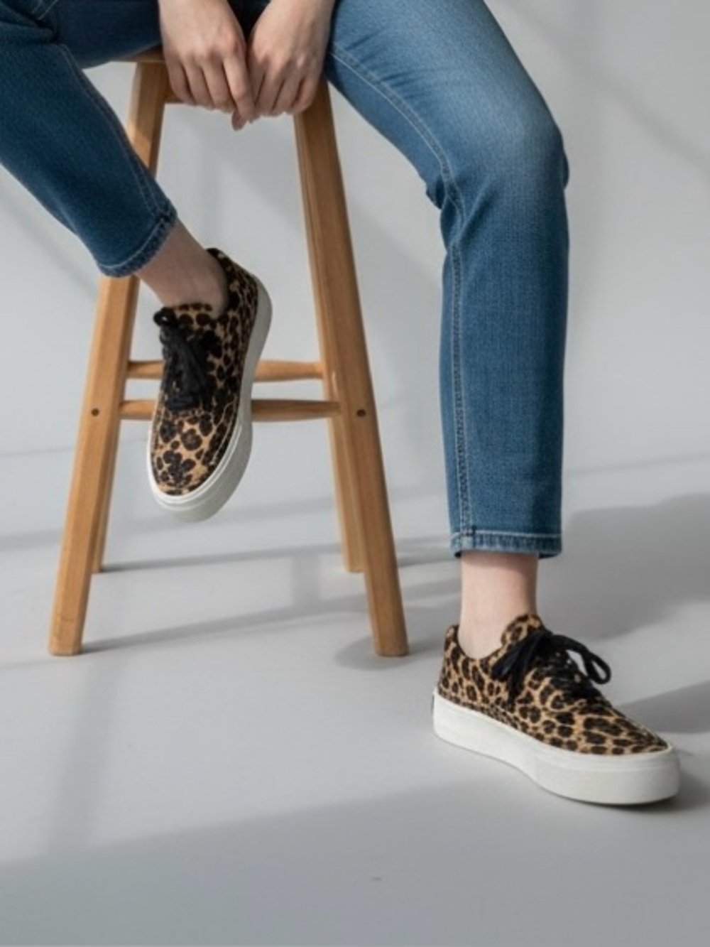 AllSaints Leopard Print Lace-Up Sneakers - Black & Brown Women Size 7